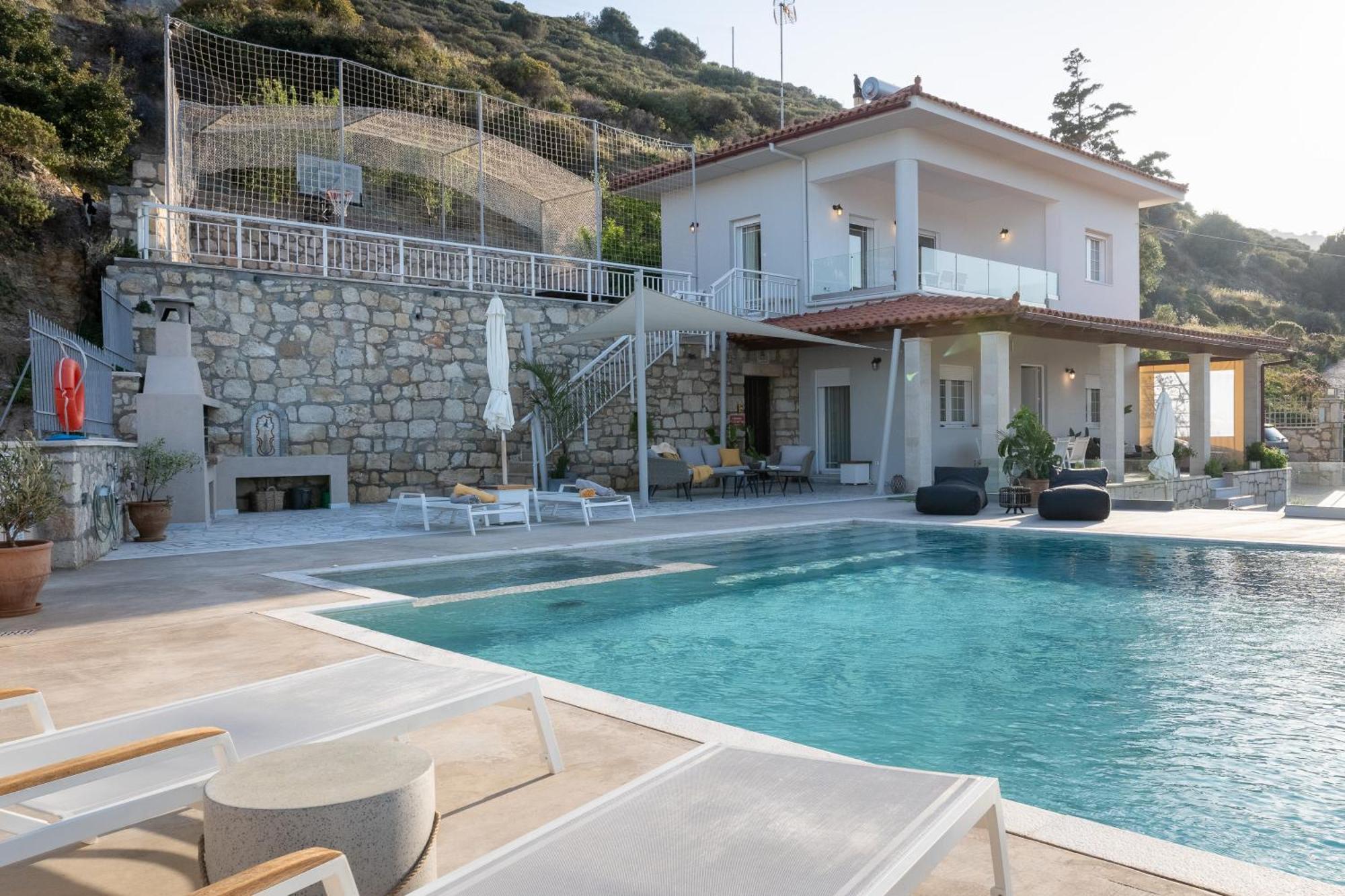 ליגאריה Amazing View Villa Aliki With Infinity Pool & Spa מראה חיצוני תמונה